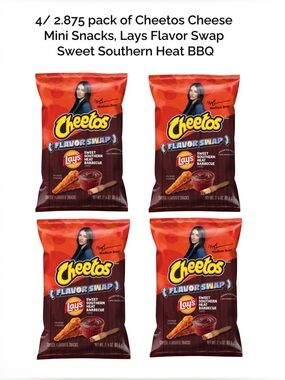 Cheetos Flavor Swap (MadisonBeer) Sweet Southern Heat BBQ Mini Snacks -Pack of 4